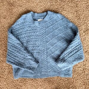 Abercrombie & Fitch Heather Blue Crew Neck Sweater